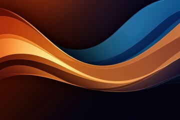 Wall Mural - abstract layered waves creating flowing lines of various colors