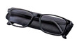 © Sabahat - Sleek Black-Rimmed Eyeglasses Folded on Clean White Background