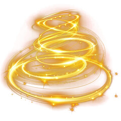Wall Mural - png gold light swirls abstract effect shimmering.