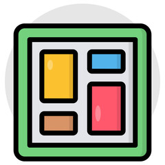 Trendy design icon of page layout 