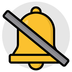 Wall Mural - A trendy vector design of no notification icon