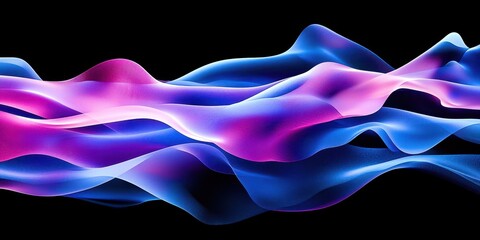 Wall Mural - a long, blue and pink wave