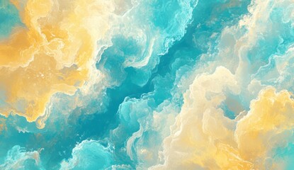 Poster - Abstract cloud-like painting