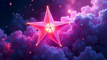 Wall Mural - a glimmering star amidst a dreamy nebula a celestial spectacle