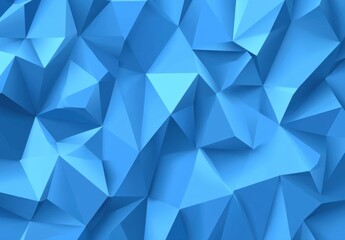 Poster - Abstract geometric background of blue triangles