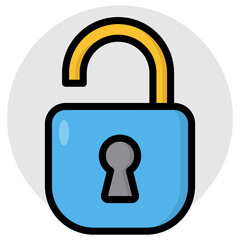 Wall Mural - A premium download icon of padlock