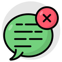 Wall Mural - trendy design icon of no chat