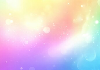 Poster - Rainbow Pastel Background with Bokeh Effects