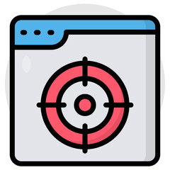 Wall Mural - An editable design icon of target website 