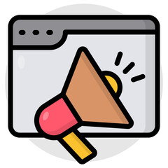 Wall Mural - modern design icon of online announcement