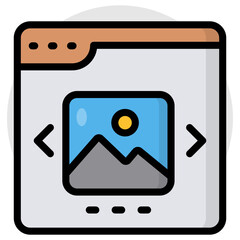 Wall Mural - Unique design icon of web landscape