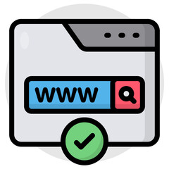 Wall Mural - Flat design icon of search box vector 