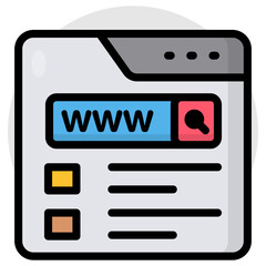 Wall Mural - Flat design icon of search box vector 