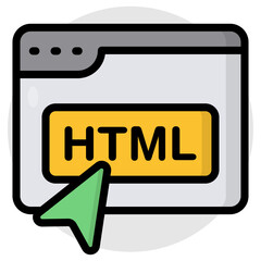 Wall Mural - unique design icon of html