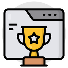 Wall Mural - Flat design icon of web award
