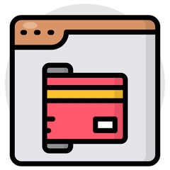 Wall Mural - Online card payment icon in trendy vector design