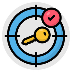 Wall Mural - Modern design icon of secure target