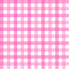 Wall Mural - Pastel pink  gingham seamless pattern.Checkered tartan plaid repeat pattern.Geometric vector background wallpaper.