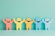 © Imagentive - Happy Colorful People Cutouts Teamwork Celebration