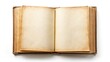 © Autun - Antique Blank Book Open Top View, Vintage Diary, Old Book Pages, Empty Book, Copy Space, Open Book Mockup,  Aged Paper Texture, Retro Book,  Rustic Book Background