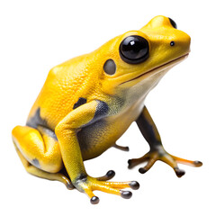 golden frog amphibian animal isolated on transparent background
