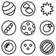 © md manik hossain - Set of 9 Minimalistic Bubble Gum Icons - Simple Vector Design