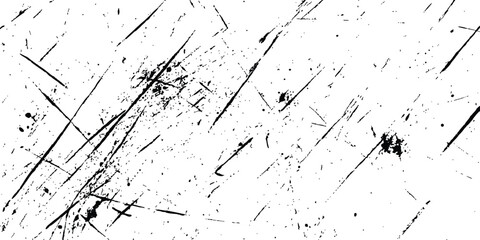 Leinwandbilder - Vector black scratches texture dirty grainy and scratches transparent white background. Abstract black scratches grunge texture.