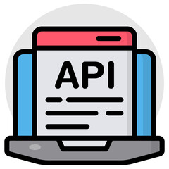 Wall Mural - trendy design icon of api