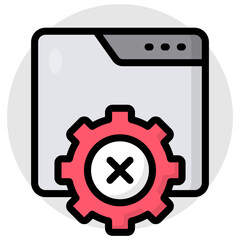 Wall Mural - A unique design icon of no web setting 