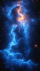 Wall Mural - Colorful nebula filled with stars and cosmic dust captured in deep space