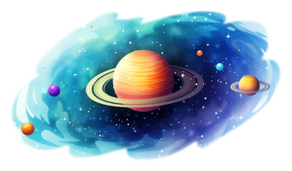 Wall Mural - png galaxy cartoon astronomy universe planet.