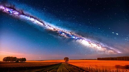 Wall Mural - milkyway galaxy view from earth