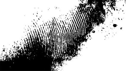 Wall Mural - vector black fingerprint grunge. abstract fingerprint design with a grunge texture, vector white and