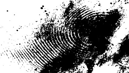 Wall Mural - vector black fingerprint grunge. abstract fingerprint design with a grunge texture, vector white and