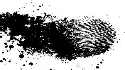 Wall Mural - vector black fingerprint grunge. abstract fingerprint design with a grunge texture, vector white and