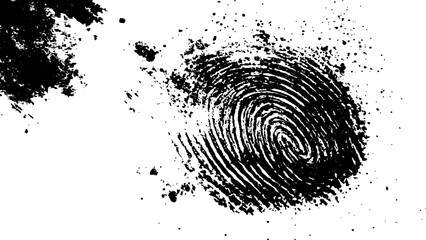 Wall Mural - vector black fingerprint grunge. abstract fingerprint design with a grunge texture, vector white and