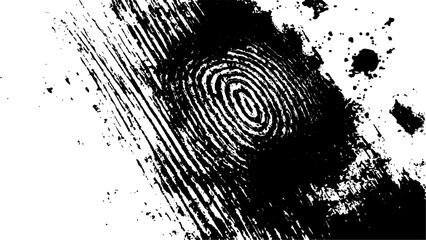 Wall Mural - vector black fingerprint grunge. abstract fingerprint design with a grunge texture, vector white and