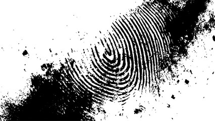 Wall Mural - vector black fingerprint grunge. abstract fingerprint design with a grunge texture, vector white and