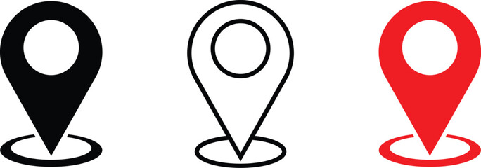 Poster - navigation pin symbol set. location sign symbol vector illustration.