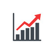 © Cansu - Graph showing growth trends in a flat design style vector illustration