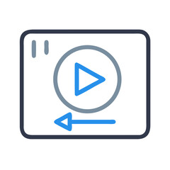 Fototapete - Play Button Icon Representing Media Playback and Digital Streaming Control