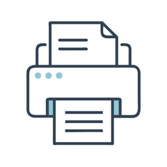 Aufkleber - Printer Icon Representing Print Document or Output Device Function