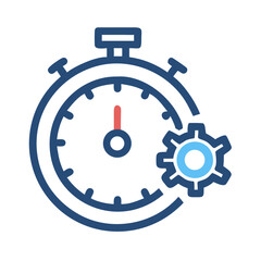 Poster - Timer with Gear Icon Representing Performance Optimization and Time Management