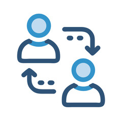 Aufkleber - User Communication Icon Representing Business Interaction and Team Collaboration