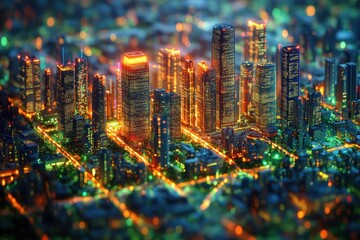 Poster - City Skyline at Night