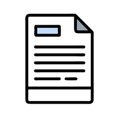 Aufkleber - Document Icon Representing Text File and Digital Paperwork