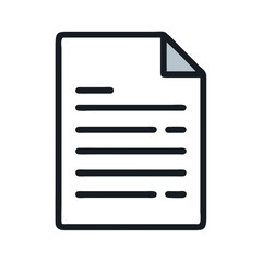 Aufkleber - Document Icon Representing Text File and Digital Paperwork