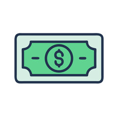Poster - Dollar Bill Icon Representing Money and Financial Transactions
