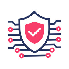 Fototapete - Shield Icon Representing Protection and Security