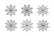 © Madhusudan - Set of Spider web line art illustration